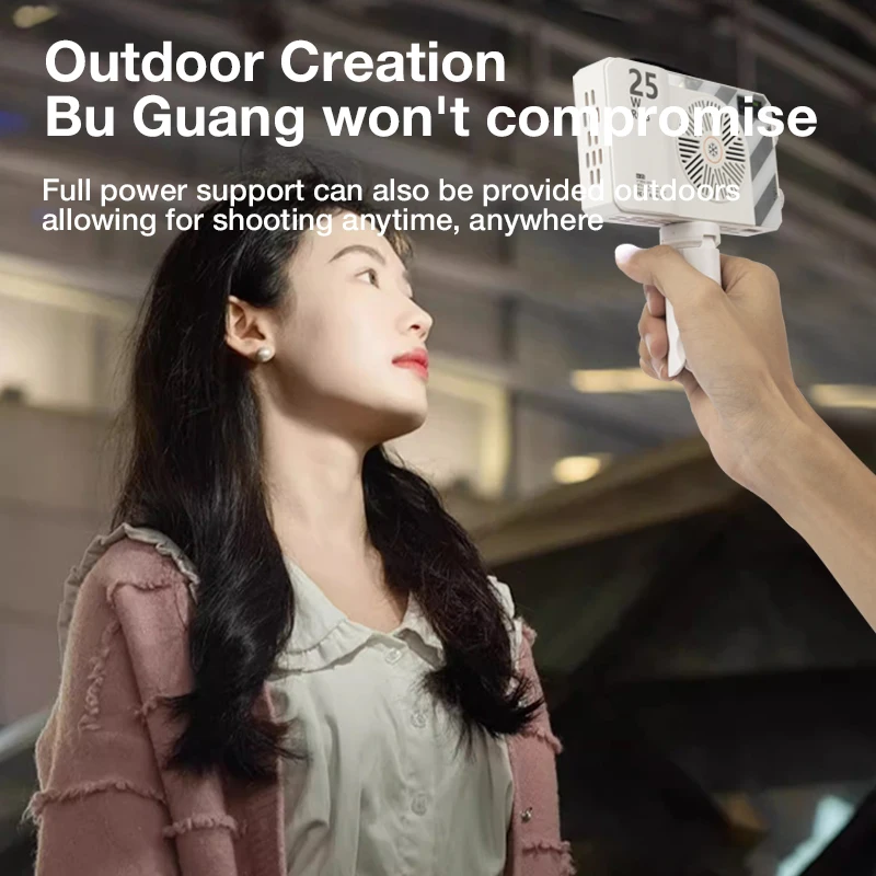 25W RGB Camera Light Video Fill Lamp Dimmable 2500K-9000K CRI≥95 Portable Mini Handheld Pocket Light for Tiktok YouTube