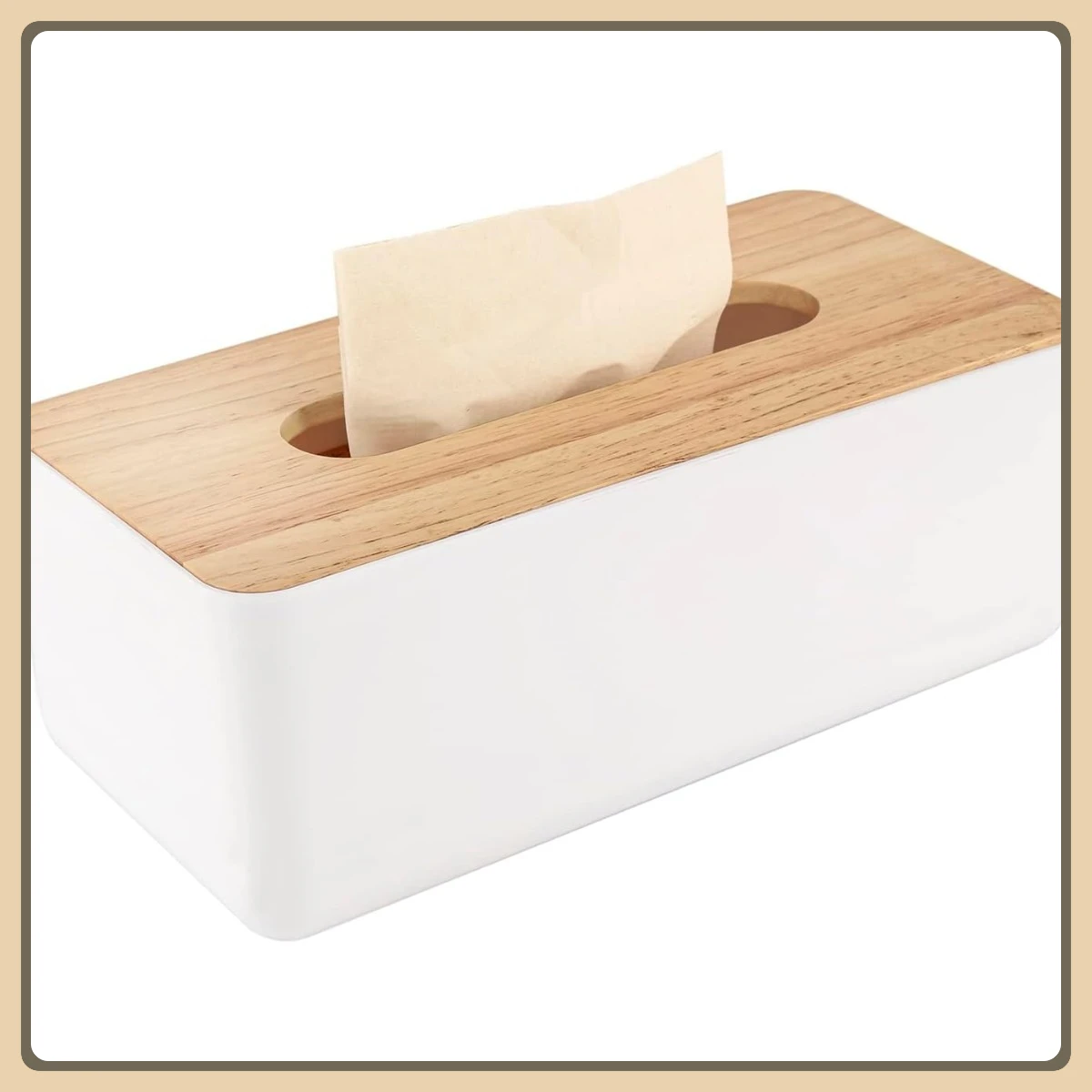 

Деревянный органайзер для салфеток, большой, для туалетного столика в ванной комнате и декора спальни