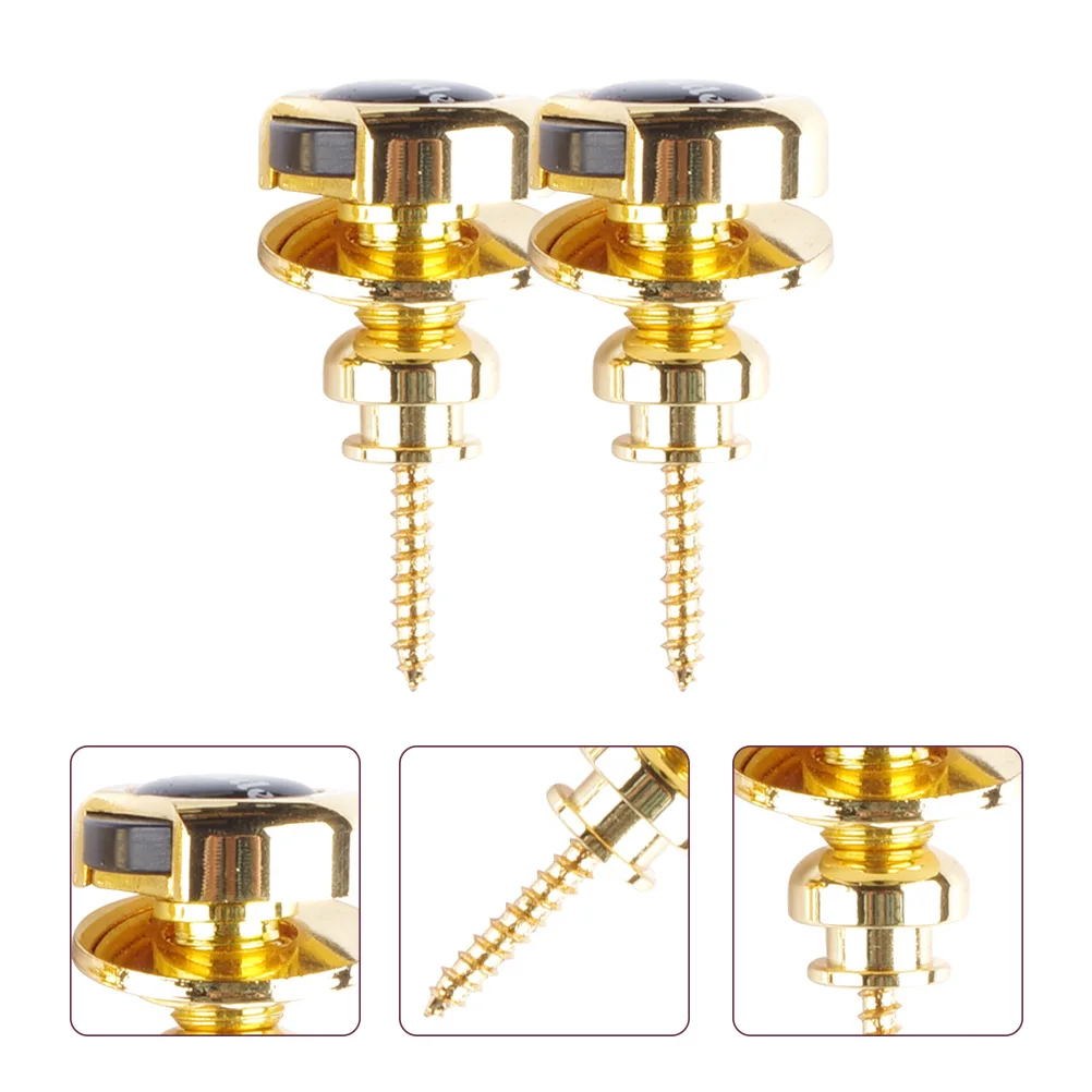 2 pçs fechaduras de guitarra de metal antiderrapante cinta fivelas baixo cinta fechaduras de segurança liga de zinco substituição guitarra fixação bloqueio instrumento