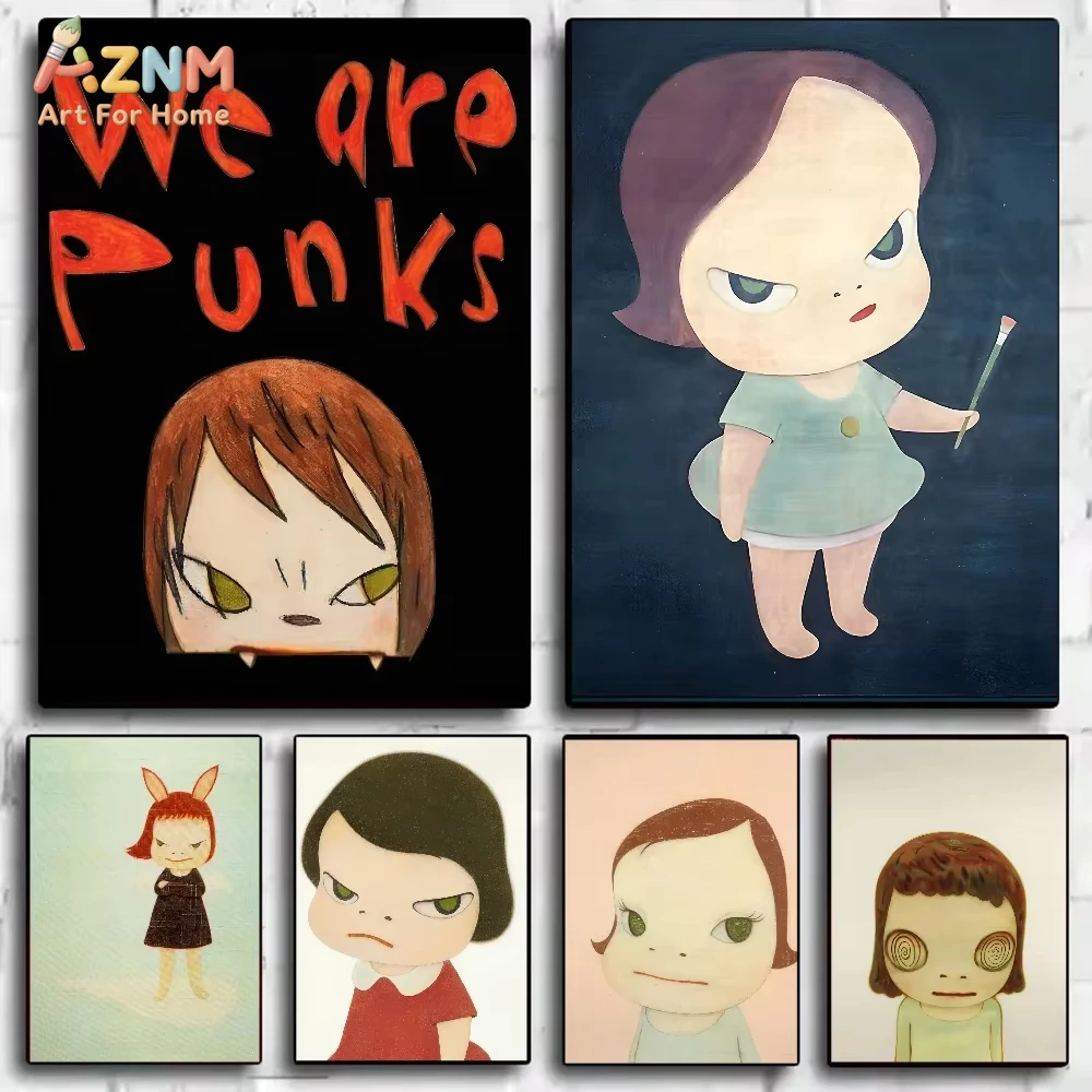 

Постер HD с изображением Йошитомо Нары (Япония), 1 шт., водонепроницаемый, для дома, гостиной, спальни, бара, эстетическое украшение