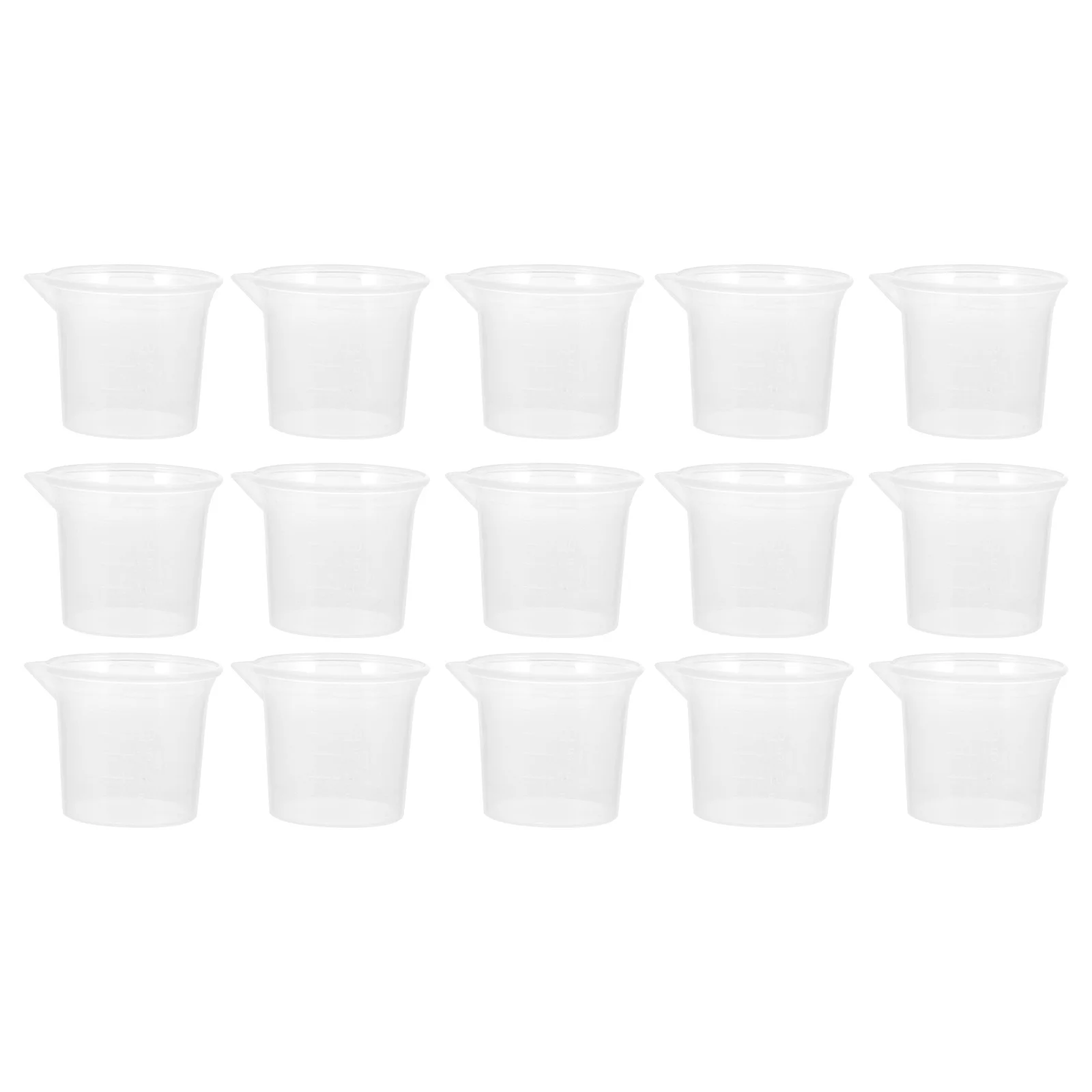 

15Pcs Plastic Beakers Urine Test Cups Graduated 25Ml Sample Cups Laboratory Supplies Acid Alkali Resistant Safe Reliable