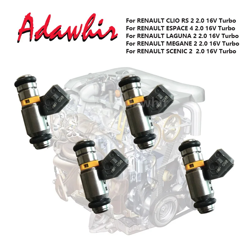 

Топливный инжектор для RENAULT CLIO RS ESPACE LAGUNA MEGANE SCENIC 2,0 16V Turbo IWP098 820008379, 4 шт.