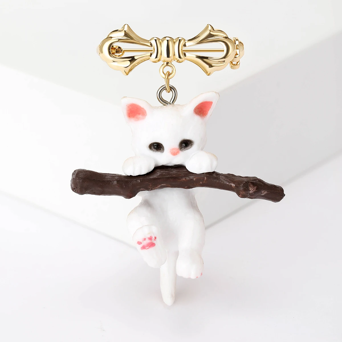 Harz niedlichen Hund und Katze Brosche geeignet für Frauen Unisex 3 Tier Typ Pins Bankett Party Rucksack Geschenke Schmuck Zubehör