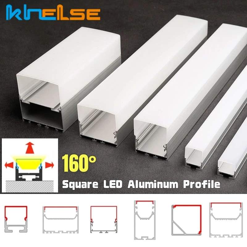 Three-Sided Glowing LED Aluminum Profile Tube Lamp Surface Mounted Channel Diffuser Cabinet Bathroom Vanity Home Bar Strip Light