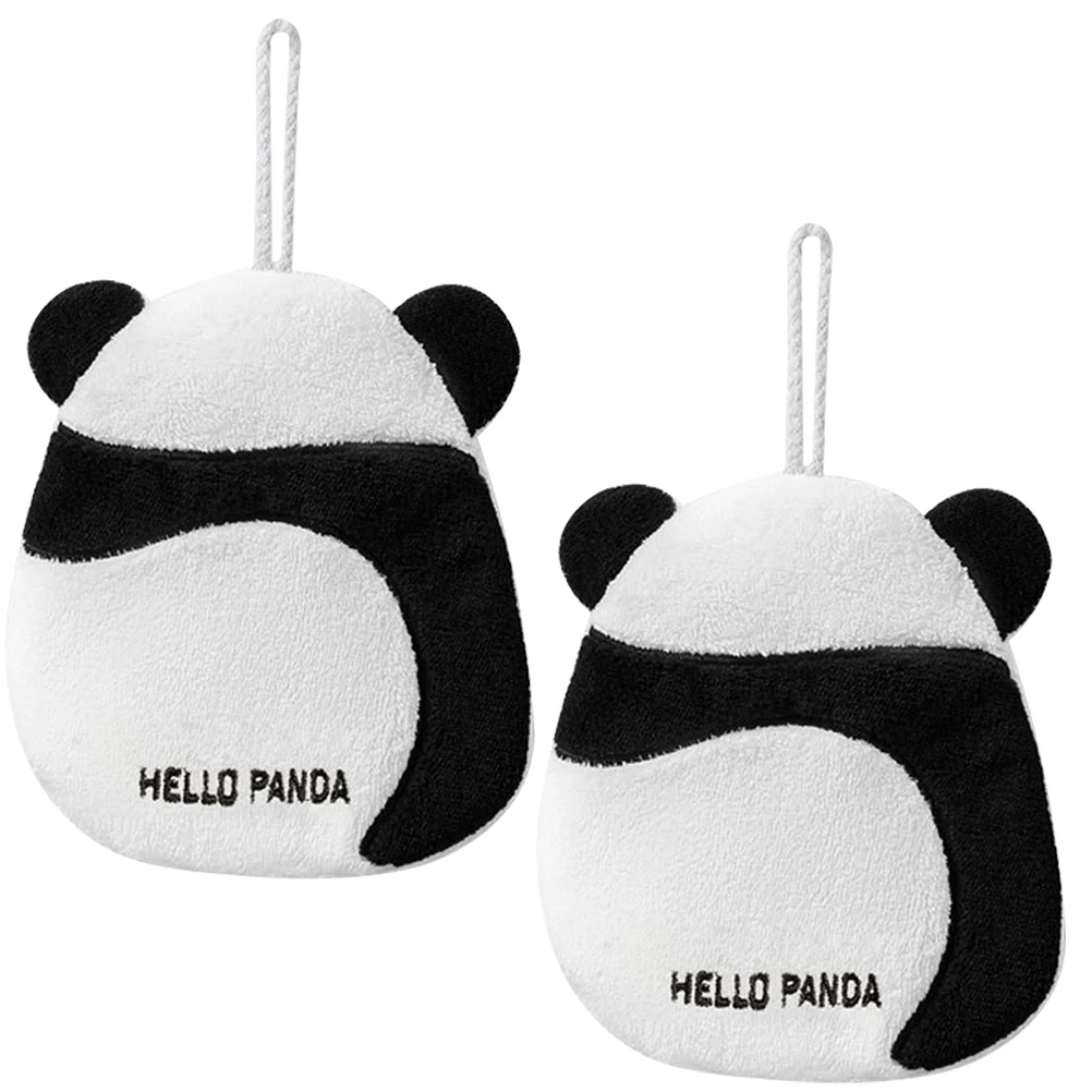 

2Pcs Coral H Towels Quick Dry Absorbent Adorable H Towel Kitchen Bath Hanging Fleece Wipes Skin Friendly Soft
