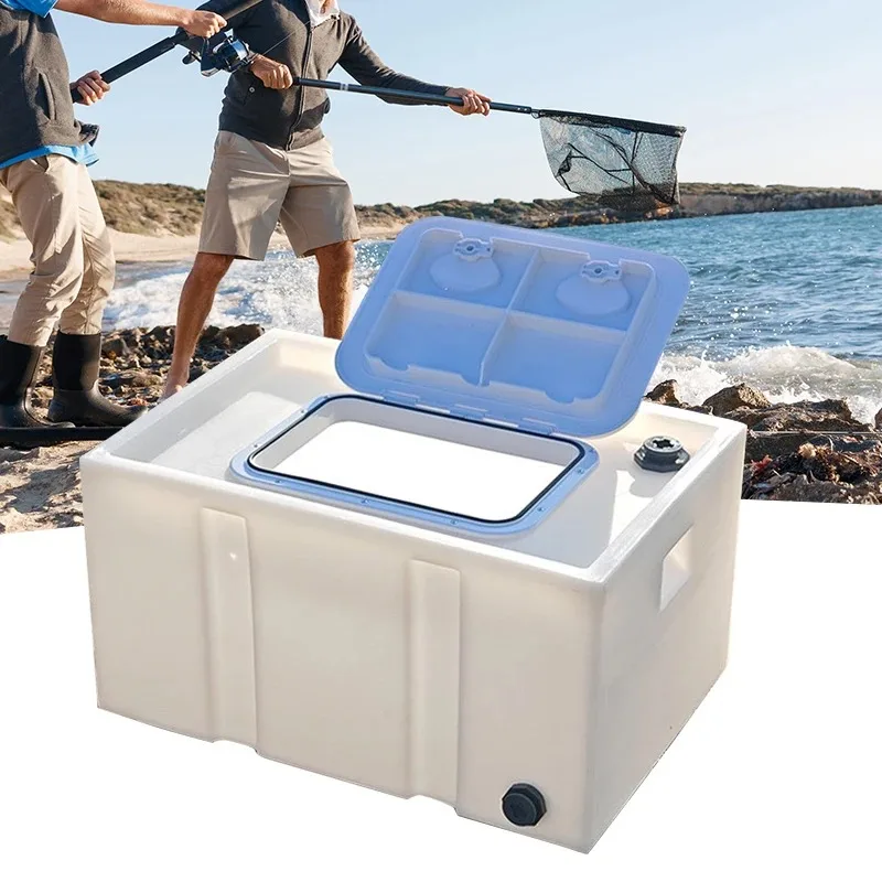 

Новый утолщенный контейнер для живой рыбы 40л/60л/70л, рыболовный ящик для транспортировки, экологически чистый пластиковый бак для хранения