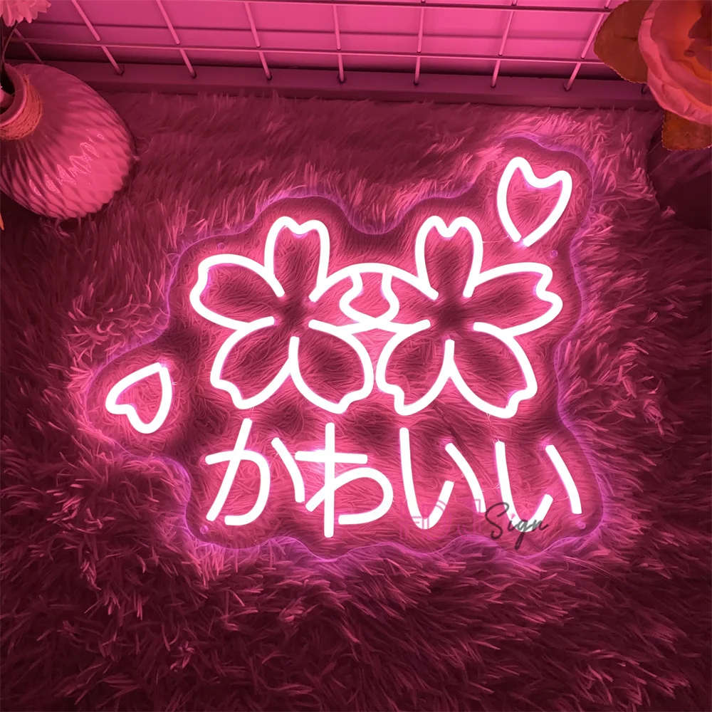 Imagem -05 - Japonês Neon Led Sign para Decoração do Quarto Wall Art Decoração do Quarto Gamer Signs Home Decor