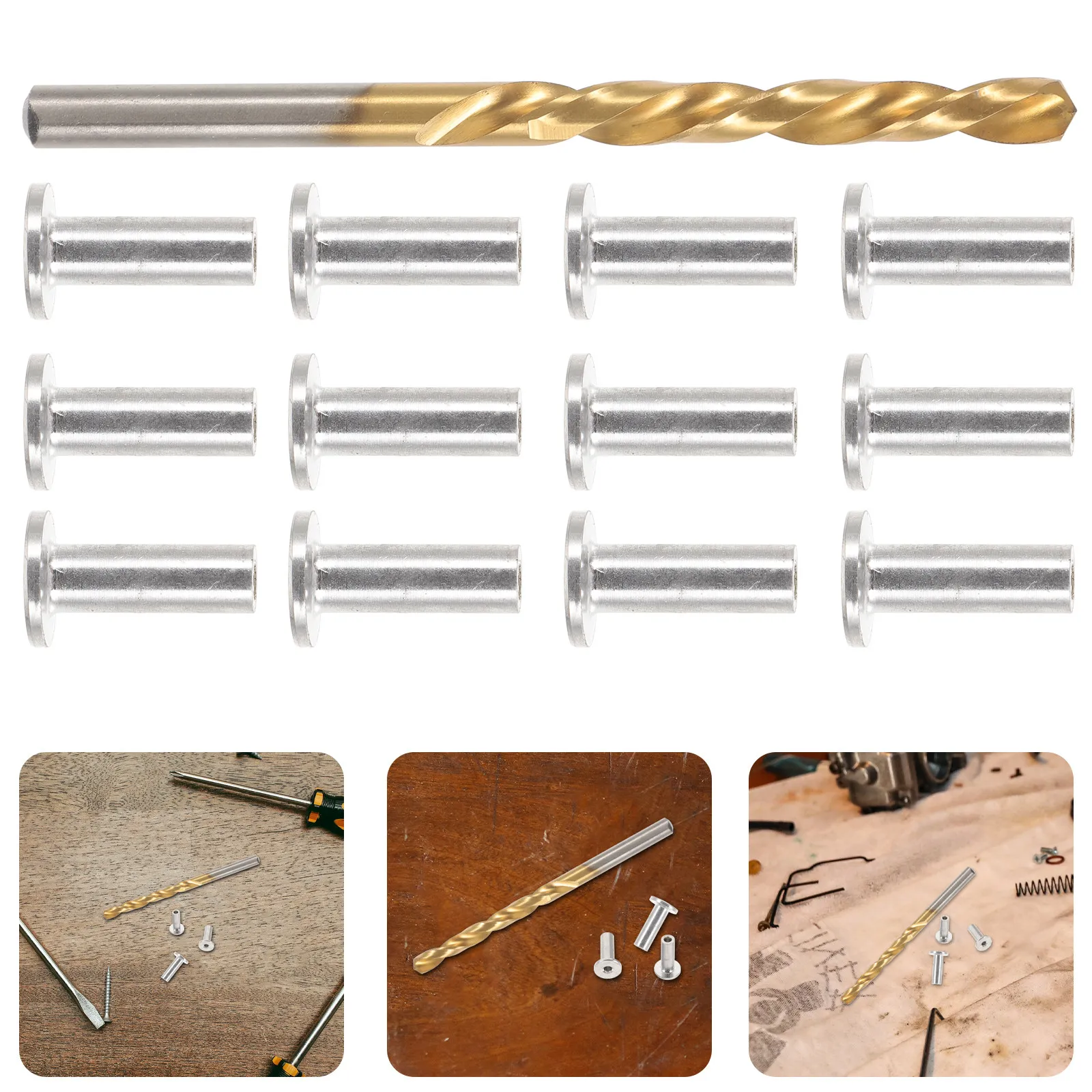 1Set Cable Railing Protector Sleeve Stainless Steel Wood Post Protector Prevents Fraying DIY Cable Railing Hardware Kit
