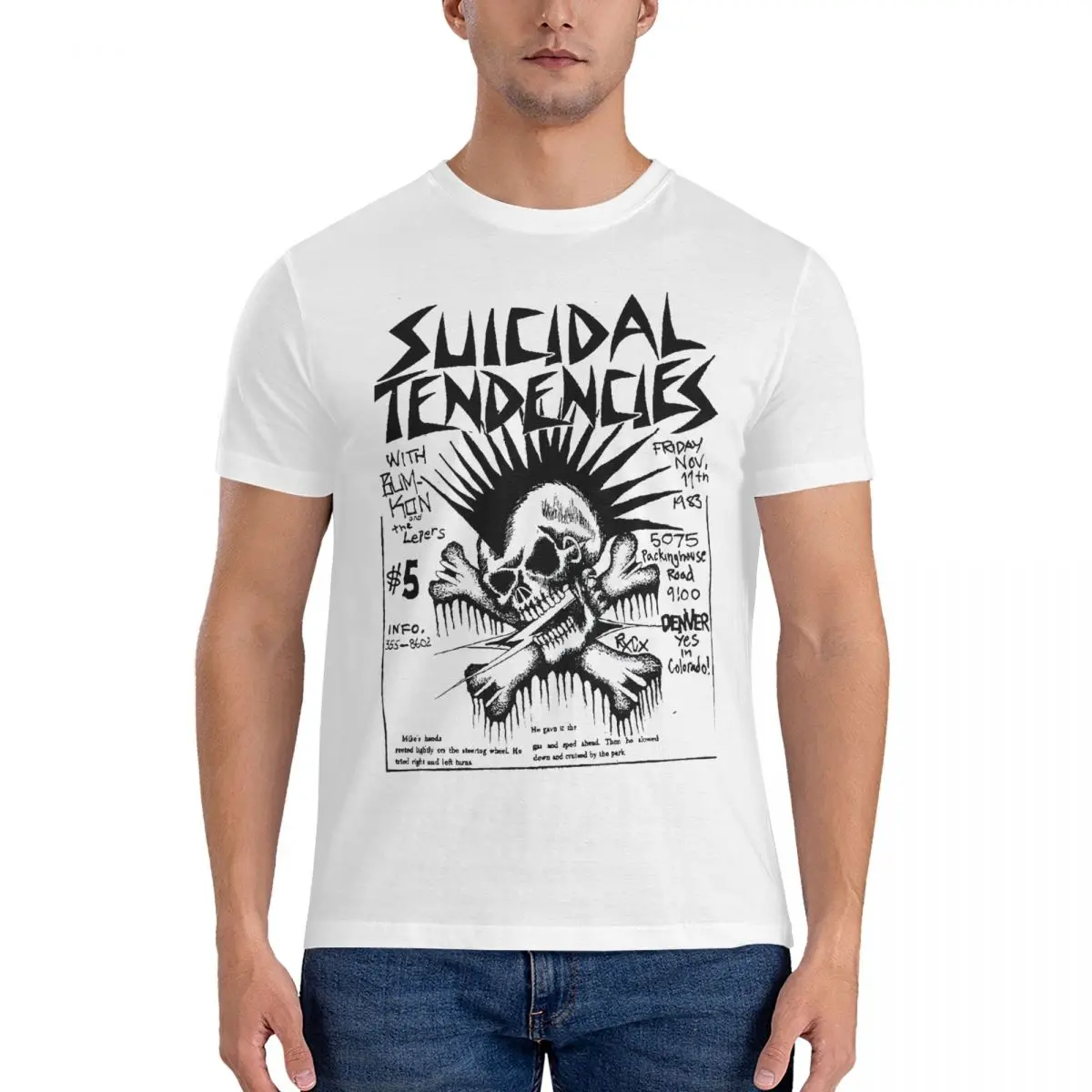 Unique Perfect Designs T-Shirts for Men O Neck Pure Cotton T Shirt Suicidal Tendencies Short Sleeve Tee Shirt Graphic Printed