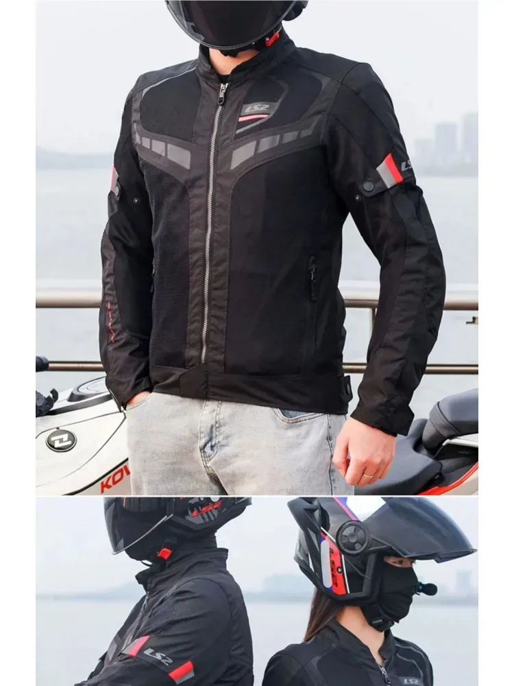 

LS2 MJ158 Мотоциклетная куртка Костюм Гоночный костюм Локомотив Велосипедные брюки Мужская летняя сетчатая дышащая куртка