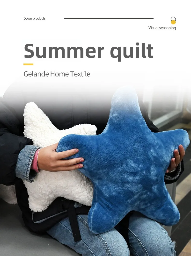 

WQSPRING Cute Star Pillow Fluffy Pillow for Sofa Bed Decoration Soft Pentagram Plush Throw Pillow Plush Cushion for Bedroom Gift