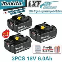 18V 6.0Ah for Makita Original With LED lithium ion replacement LXT BL1860B BL1860 BL1850 Makita rechargeable power tool battery