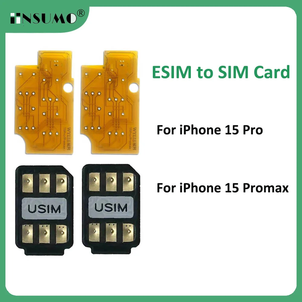 WYLIE New Dual Card to Dual Single Card Cable for iPhone 15‮rP‬omax 15‮rP‬o eSim to Sim No Need Separate No Damage Flex Part