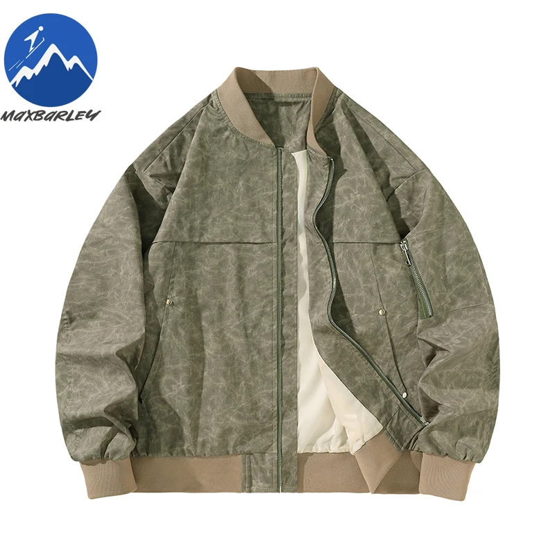 

Maxbarley Luxury Men Jacket Lightweight Harajuku Style Comfort Coat Fashion Baseball Collar Handsome Autumn Men New Clothing
