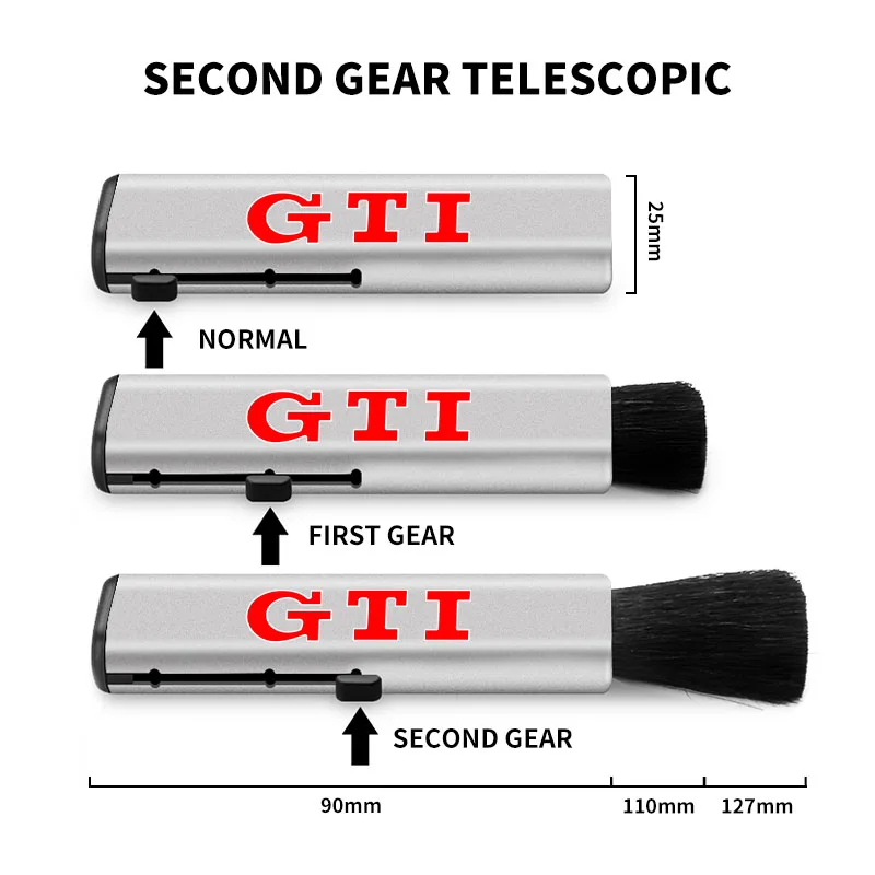 Car Interior Cleaning Tool Outlet Soft Brush Artifact Brush Emblem For VW GTI CC Golf 4 6 7 GTI Tiguan Passat B5 B6 B7 Jetta MK5