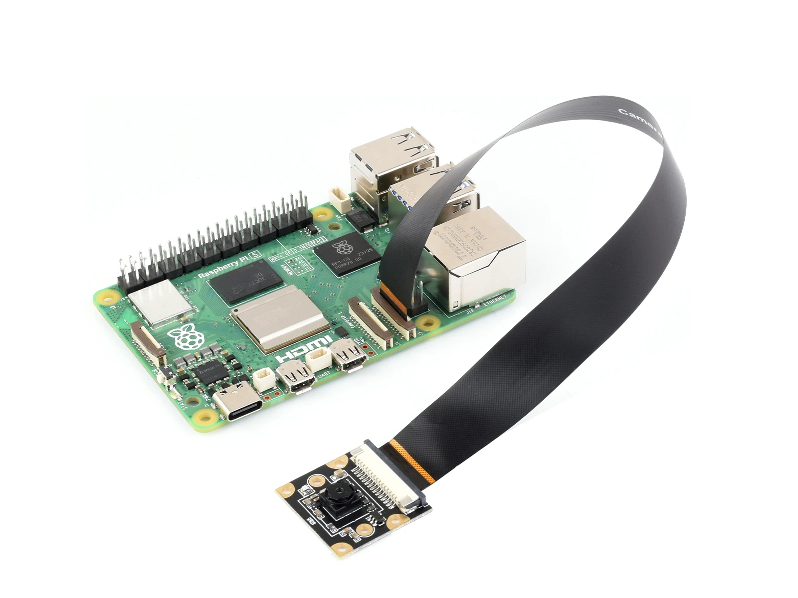 Imagen 7: Sensor IMX219 del módulo de cámara Waveshare IMX219, interfaz MIPI-CSI, opciones para 79,3 °   / 120 °   FOV, Para Raspberry Pi 5