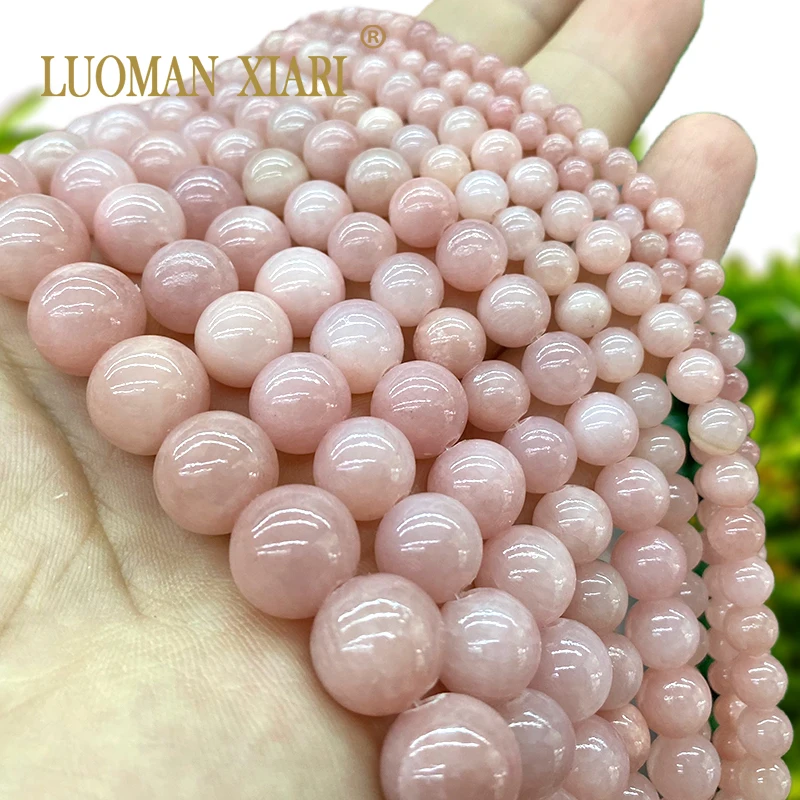 Piedra Natural de Jade naranja, piedra solar de imitación, cuentas espaciadoras de piedra redondas sueltas para la fabricación de joyas, accesorios de dijes de pulsera DIY