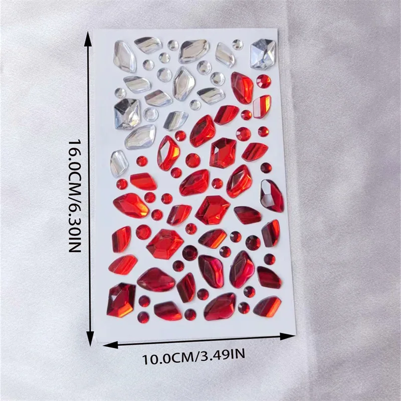 جوهرة مزيفة ملصقات جوهرة مكياج ، مكعبات ثلج ، هالوين ديي ، جواهر عيون وجه ، تأثيري رائع ، مجموعة واحدة ، 1 ، 5 ،