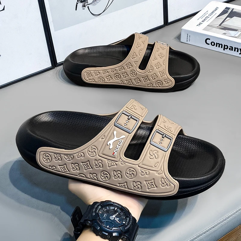 

Slippers men's summer leisure sports large size 45 flip-flops home non-slip wear-resistant thick-sole coconut sandals