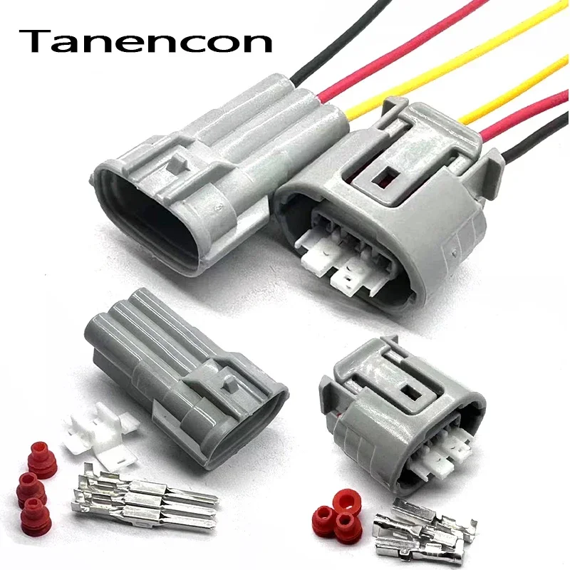 1 Set 3 Pin 090 TS Alternator Lead Repair Wire Connectors Regulator Harness Plug For Toyota Suzuki Nissan 6189-0443 90980-11349