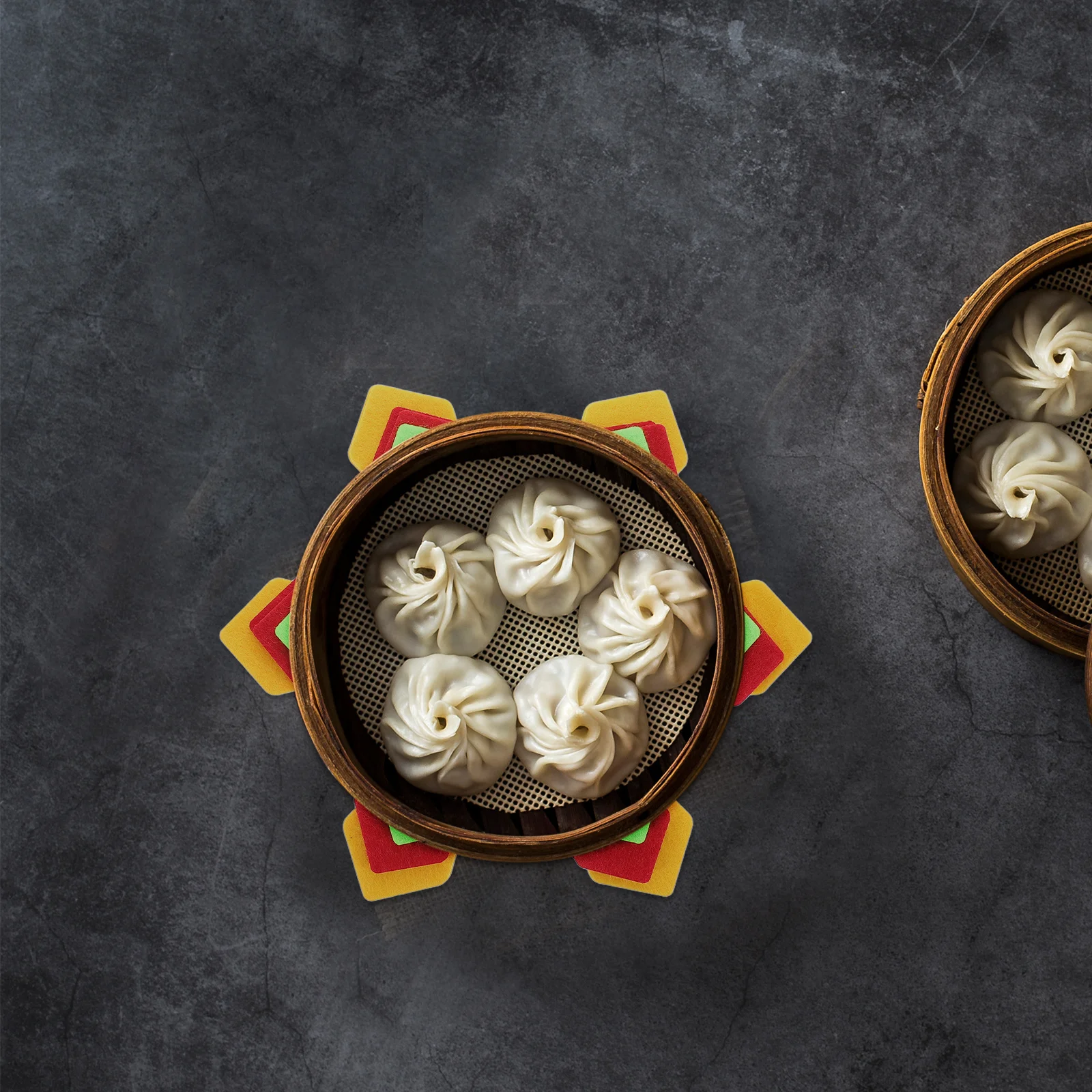 

6Pcs Easter Flower Petal Pot Protectors Placemats Set Pan Protectors Coasters Anti-Scald Pads Dining Table Decor Holiday