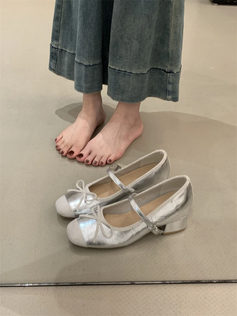 

Women's Red Mary Jane Flat Slip-On Work Shoes - Fashion Casual Ladies Comfortable Shoes for Women, Stylish Office & Daily Wear