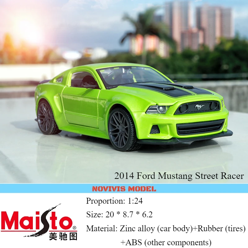 

Maisto 1:24 Ford Mustang Alloy Car Model - Diecast Metal Collectible Toy for Boys, Classic Muscle Car Gift