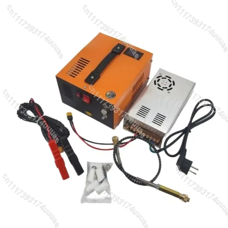 Portable 12V 300Bar High Pressure Air Pump Air Cooled 4500PSI Electric Compressor for Diving Tank Filling PCP Rifle