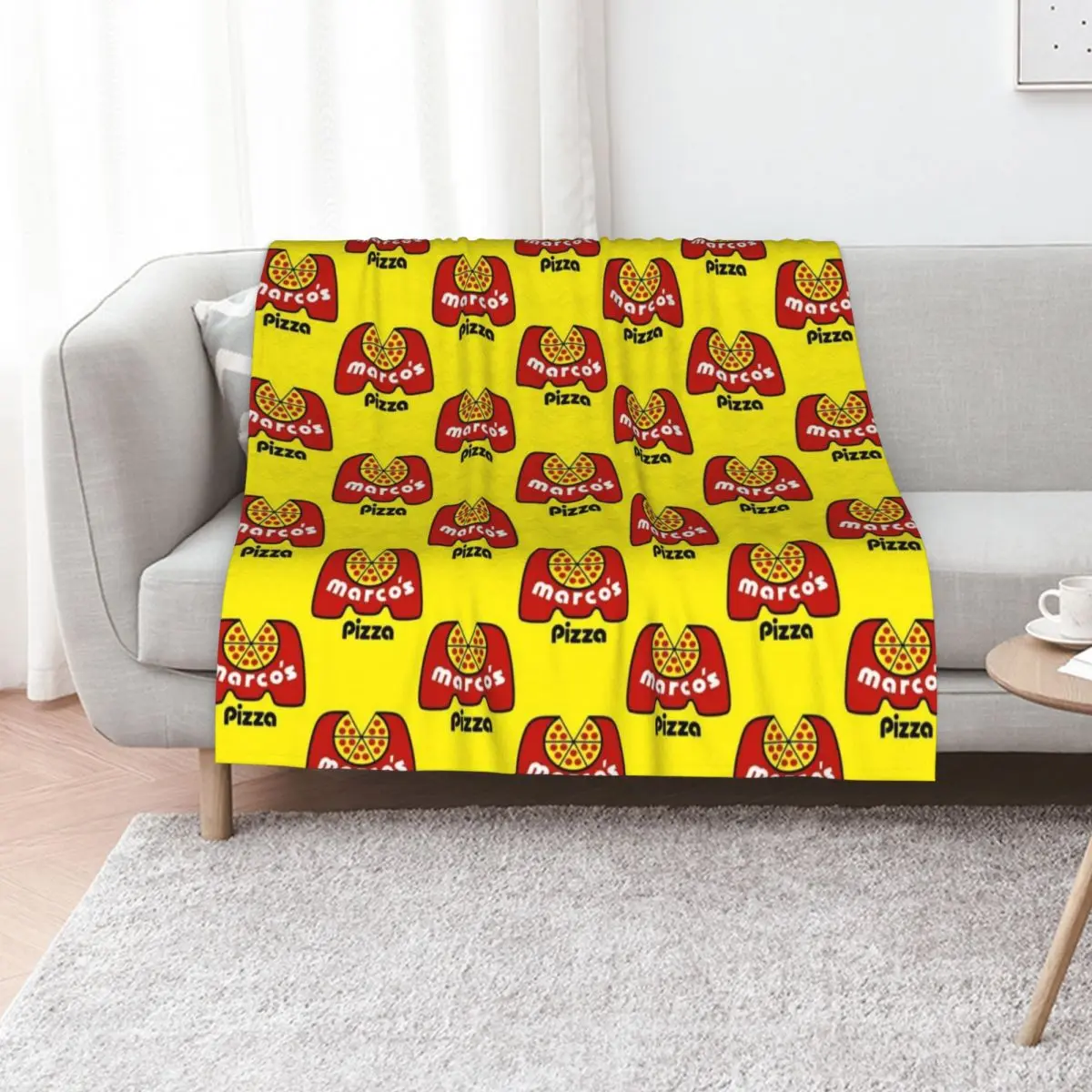 Marco's Pizza Resto Throw Blanket funny gift Luxury Hair halloween Flannel Fabric Blankets For Baby Blankets