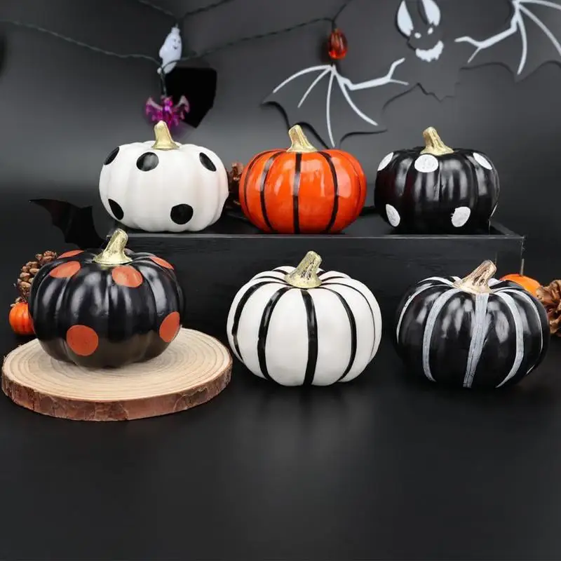 Halloween Pumpkin Ghost Fall Thanksgiving Ghost Pumpkin Table Decorations for Home Holiday Tabletop Decorations