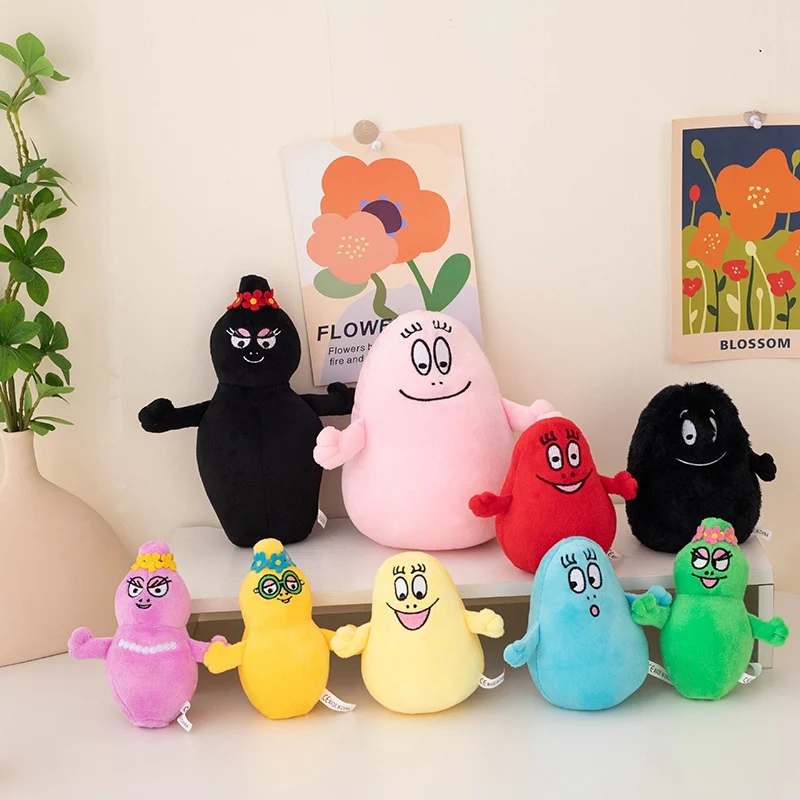 14-24cm dibujos animados Barbapapa juguetes de peluche muñecos de peluche suaves para bebés niños juguetes cómodos decoración del hogar niñas niños regalos de cumpleaños