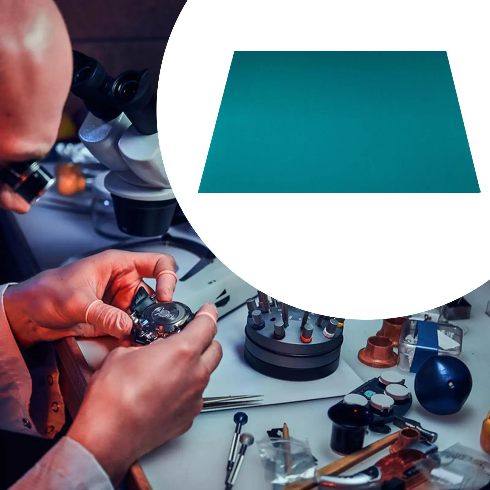 حصيرة مقعد العمل، أداة صانع الساعات، حصيرة مطاطية غير قابلة للانزلاق أداة إصلاح ساعة المجوهرات للساعة، إصلاح محطة اللحام