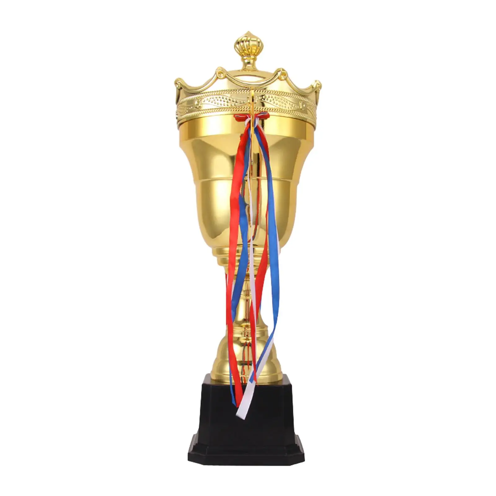 Metal Award Trophy Ribbon Cup for Soccer Football Tournaments Prize Winner Decor Classroom Kids Adults Appreciation Gift