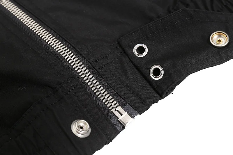 New 2023 Men Rick Metal BUTTON DOWN Zippers Bomber Coats & Jackets / Down Coats Shirts Cotton Nylon Warm Winter US Size #722