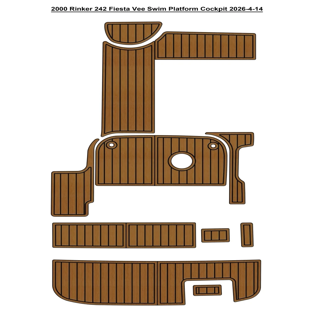 

Накладка на палубу для лодки Rinker 242 Fiesta Vee (2000 г.) из ЭВА-пены под тик, самоклеящаяся, в стиле SeaDek/MarineMat