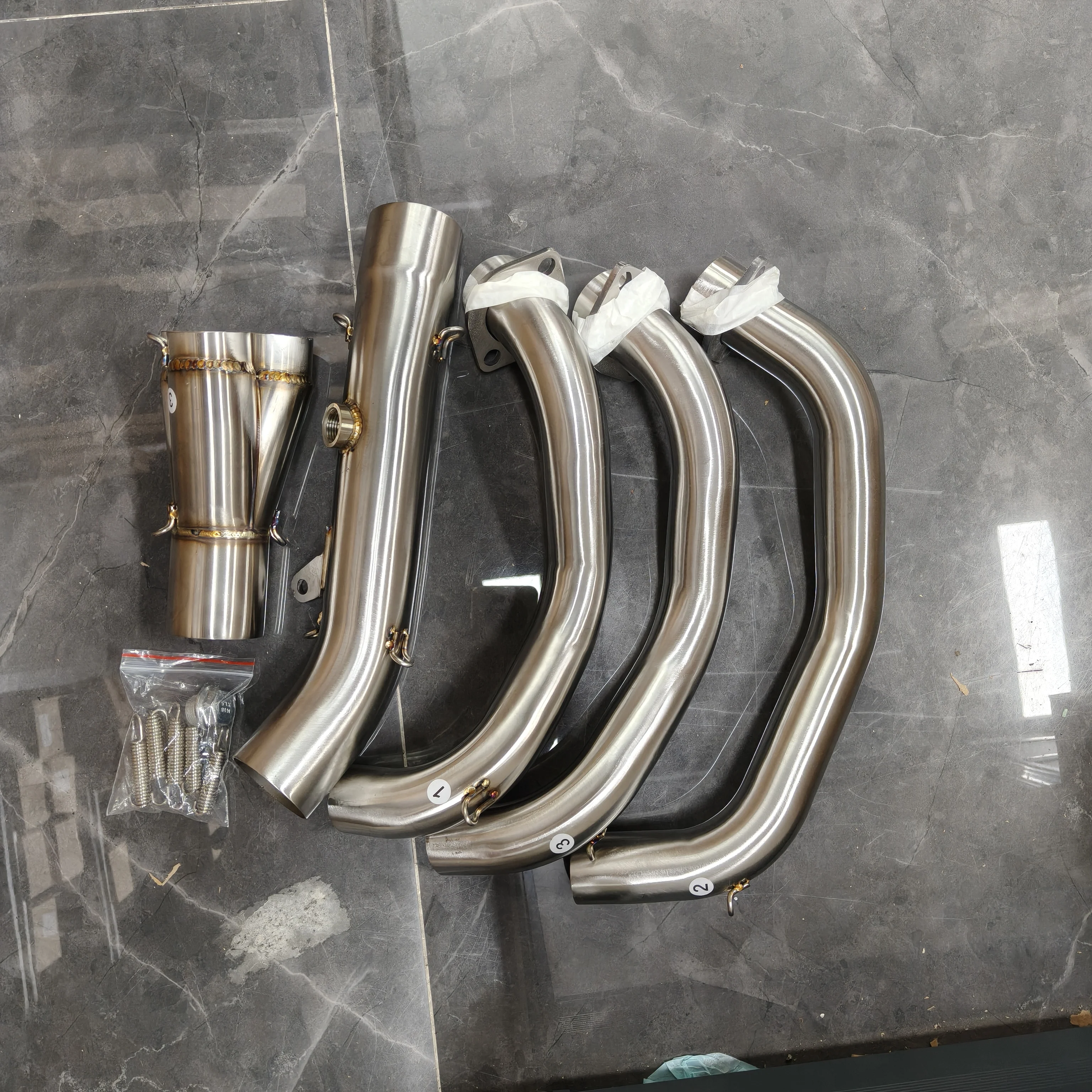 

For Yamaha MT-09 FZ-09 MT09 MT 09 FZ09 XSR900 2015 to 2020 Motorcycle Slip On Exhaust Contact Middle Link Pipe Jiu