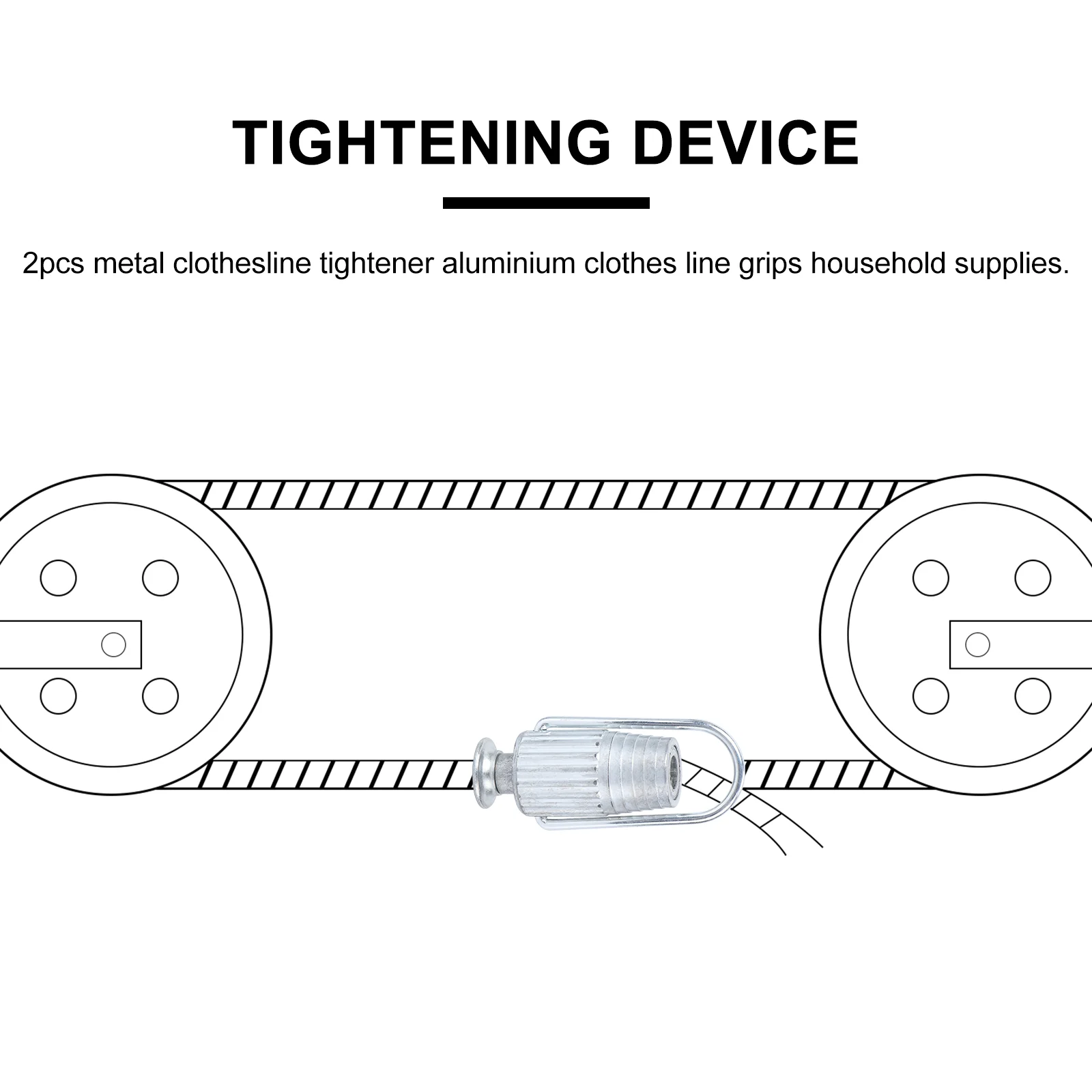 2 Pcs Retractable Clothesline Indoor Tightener Laundry Tools Household Supplies Travel