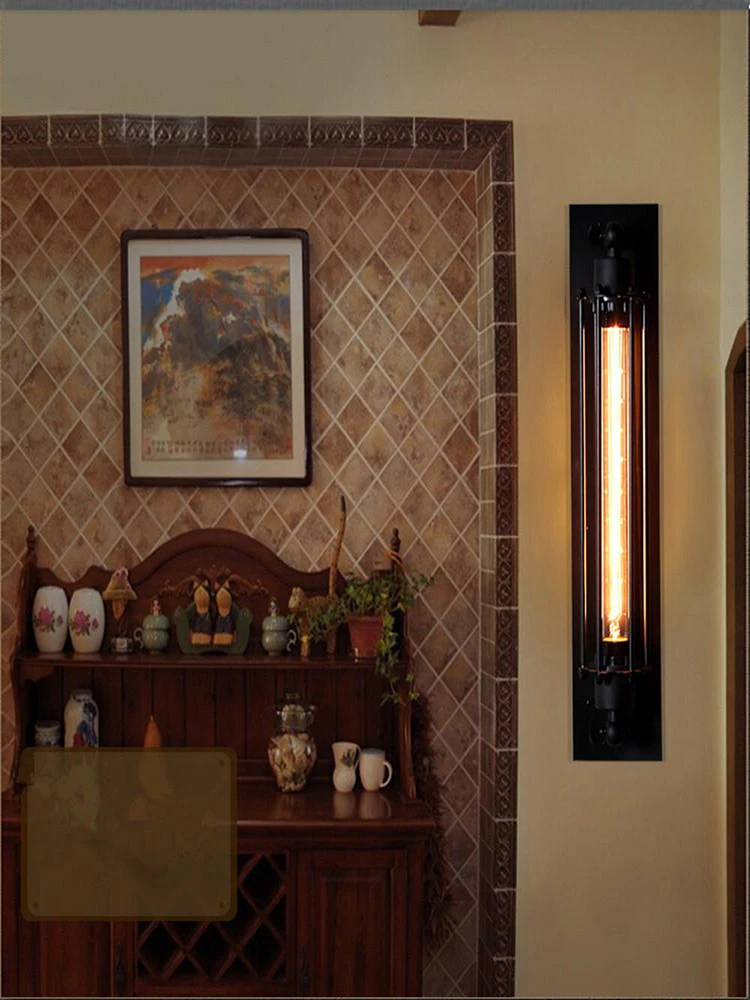 Retro Industrial style Iron Wall Light Corridor Staircase Restaurant Loft Bedroom Lamp Bedside House Decor Indoor LED Lighting
