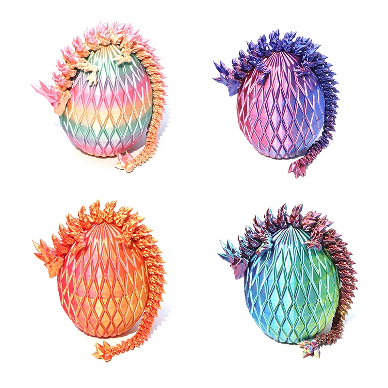 

3d Printed Crystal Dragon Egg Full Body Joints That Can Move Dragon Spinner Articulated Dragon Toy Decompression Creative Toys