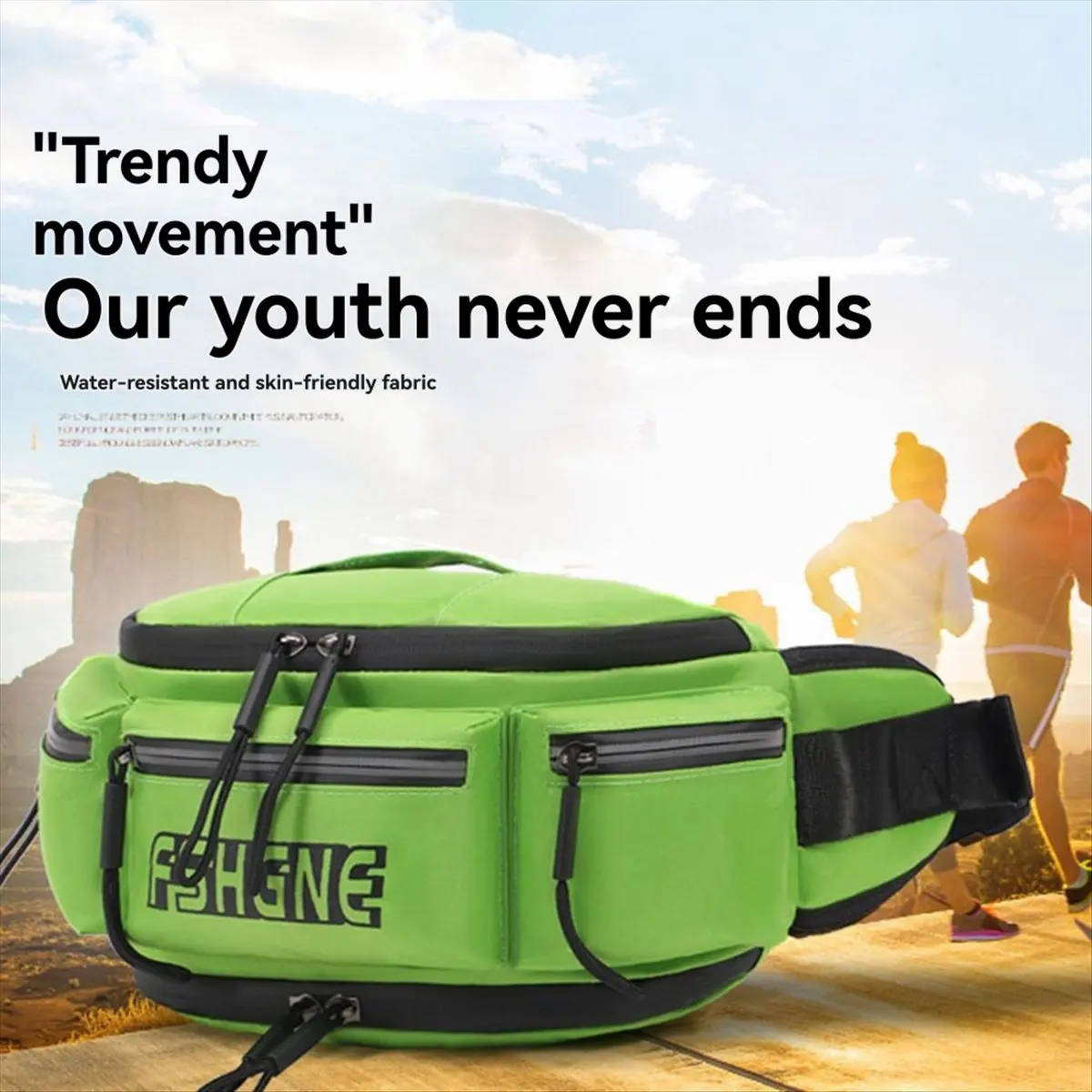 Trendy Men'S Waist Bag Nighttime Cycling Crossbody Bag Cycling Gear Storage Crossbody Bag Cycling Bag