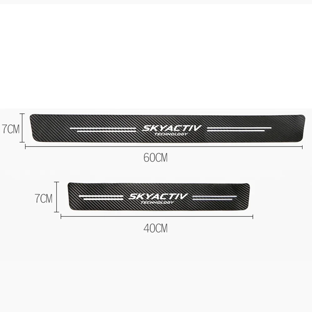 Car Sticker Carbon Fiber Decorative Strip Door For Mazda Skyactiv 3 bk 6 gg gh gj cx3 cx5 cx30 cx7 cx8 cx9 mx5 rx8