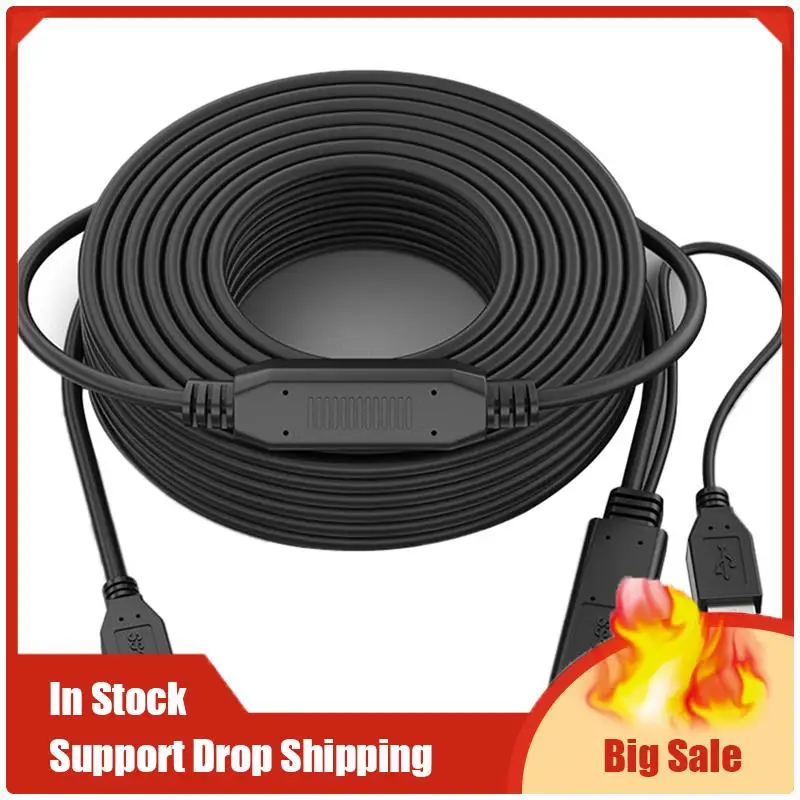 USB 3.0-Verlängerungskabel, Stecker auf Buchse, aktives Verlängerungskabel, USB-Repeater mit Signalverstärker, 49,2 Fuß/15 Meter, langlebig