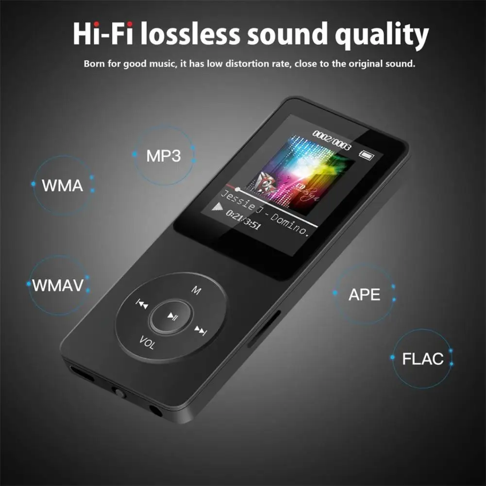 Mini Mp3 Player Mp4 E-book Recording Pen Fm Radio Multi-functional Electronic Memory Card Speaker With Charging Line Headphones