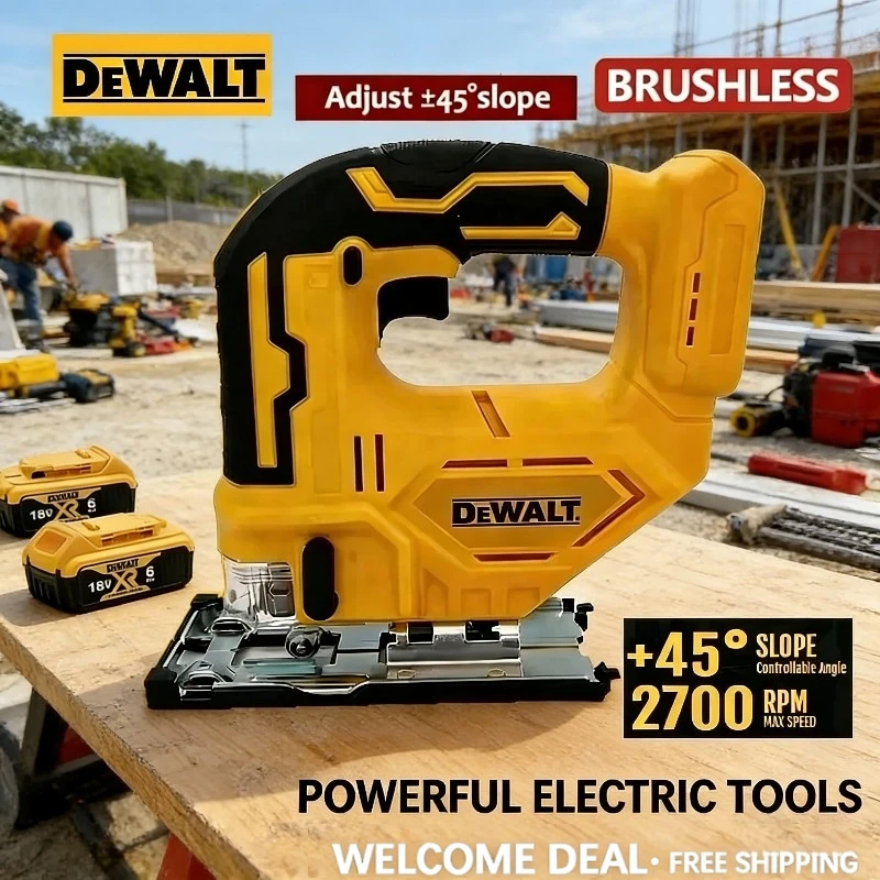 

Аккумуляторный бесщеточный лобзик Dewalt 3000 об/мин, портативный многофункциональный регулируемый электроинструмент для работы по дереву