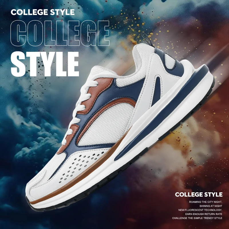 

Men's Sneakers Four Seasons MeshBreathable Soft Sole Non-slip Comfort Outdoor Casual Running Shoes Fashion Student Sports Shoes