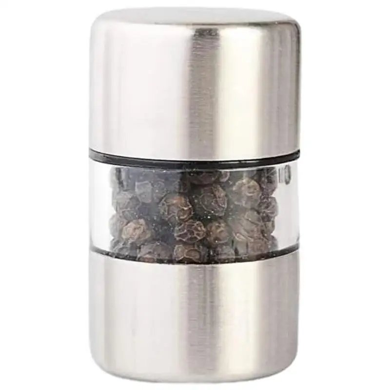 1pc Pepper Grinder Household Sea Salt Ginder Stainless Steel Spices Grinder Manual Sea Salt Mill Spices Crusher Reusable