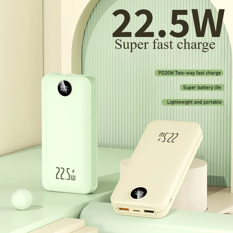 

New 200000mAh Large-capacity 120W Power Bank Fast Charging Portable Digital Display Powerbank for IPhone Xiaomi External Battery