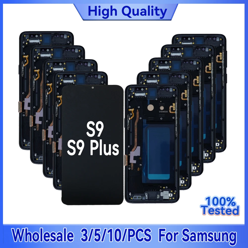 

Wholesale3/5/10 Pieces/Lot For Samsung S9 LCD Display Screen With Touch Digitizer Touch Assembly For SAMSUNG S9 Plus TFT LCD