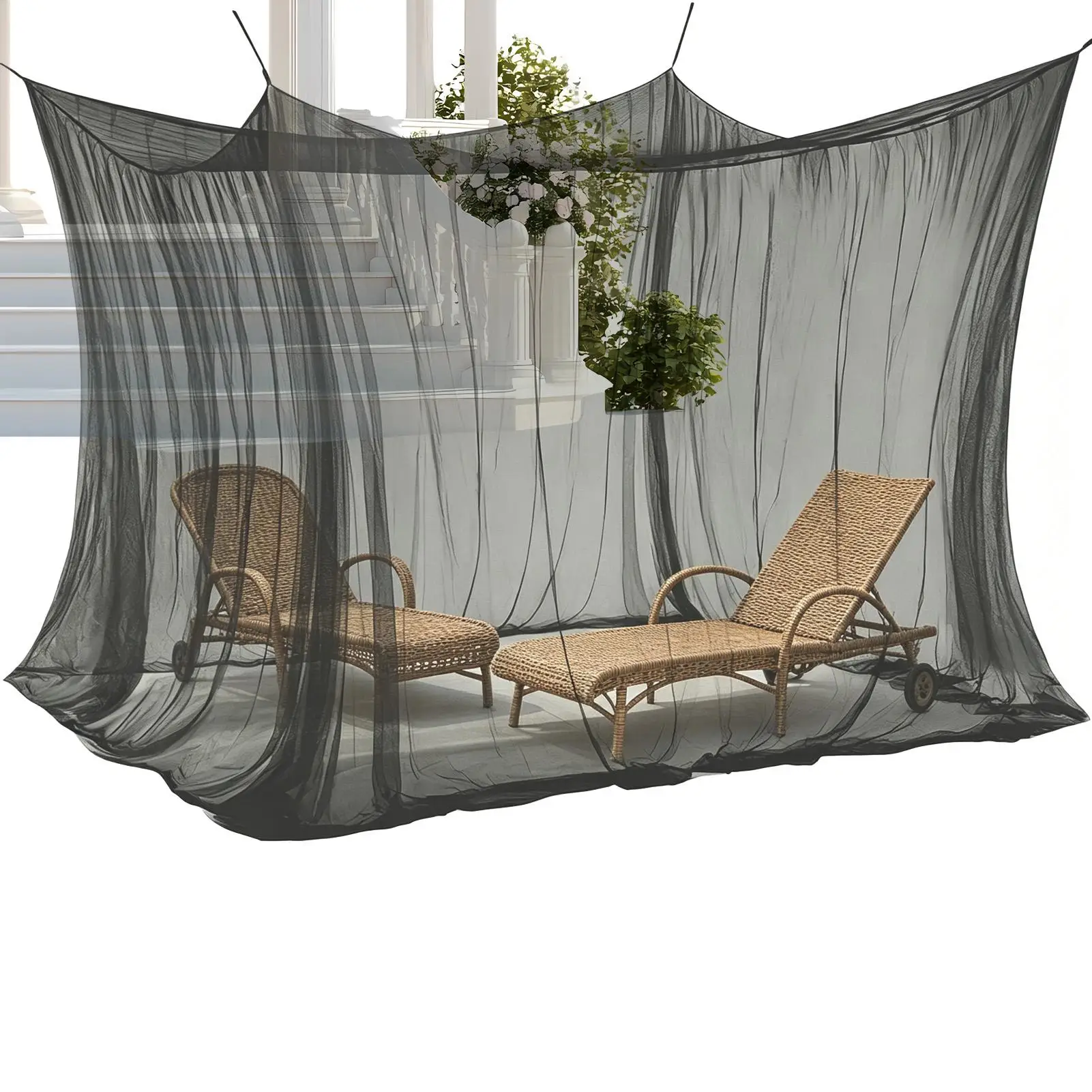 Four Corner Double Door Mosquito Net Foldable Insect Proof Breathable Outdoor Garden Tent Portable Ground Camping Yard Rest
