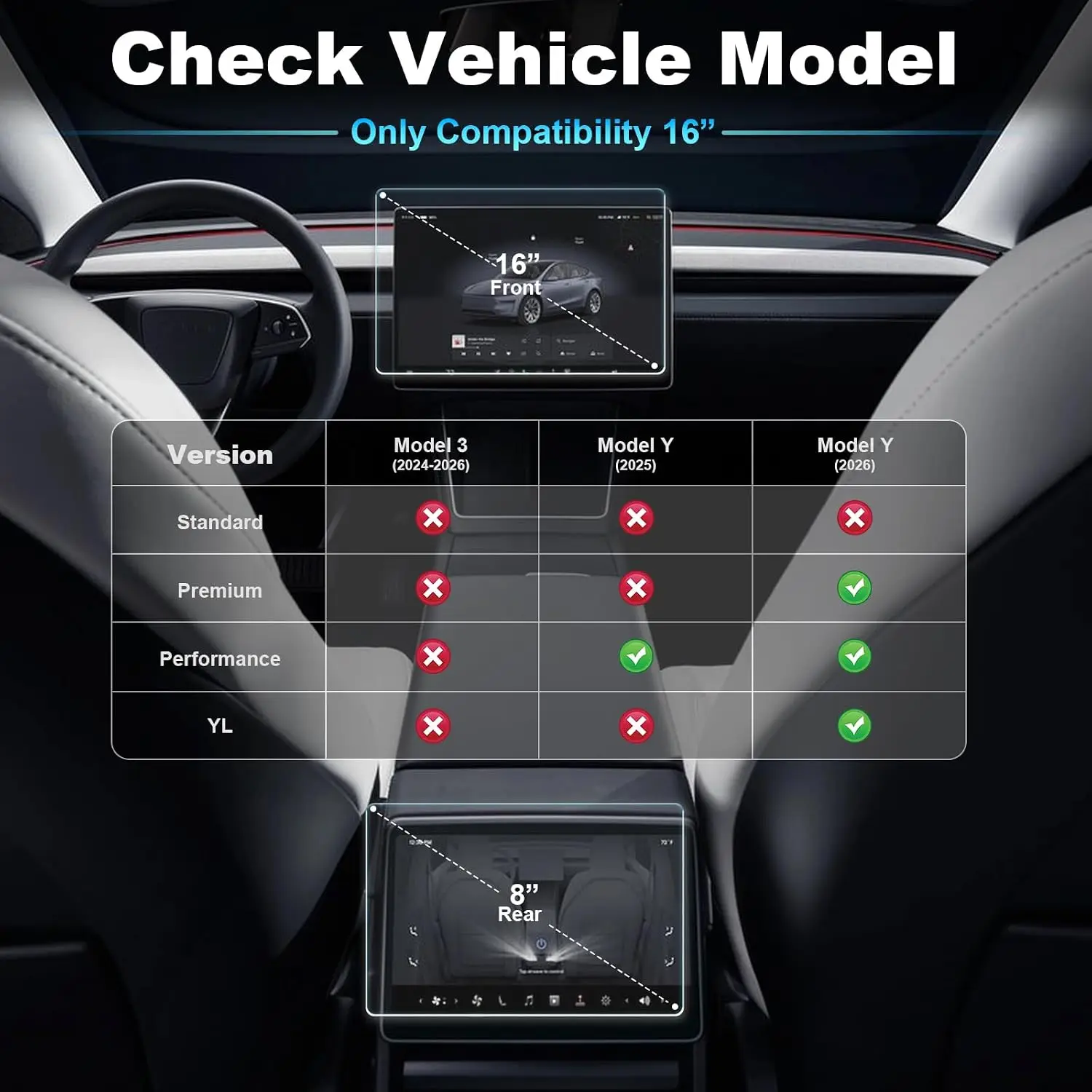 For Tesla Model Y Juniper YL 16